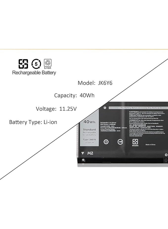 بطارية متوافقة مع أجهزة الكمبيوتر المحمولة Dell Latitude 3410 و3510 وVostro 5300 و5401 و5402 وIns 5300 و5301 و5401 و5402 و5408 و5409 و5501 و5502 و5505 و5500 و5509 و5400 و5406 و7405 و7300 و7306 و7500 و7506 - Image 4